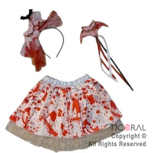 SET DISFRAZ NOVIA ENSANGRENTADA (NIA) x 1